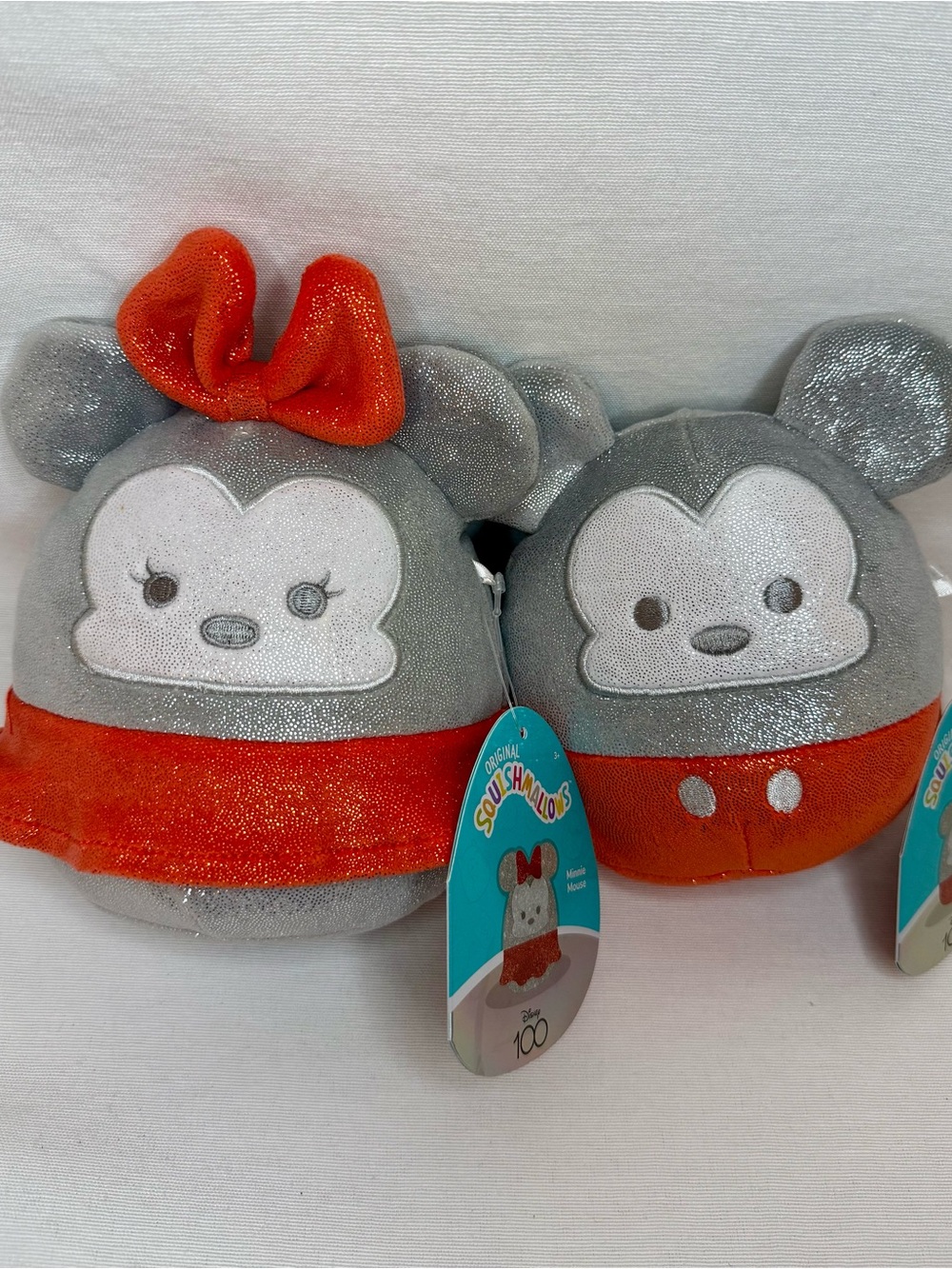 Disney Squishmallows Mickey & Minnie Mouse Plushes 100th Anniversary Edition 5"